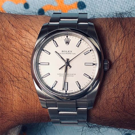 rolex oyster perpetual 34 white